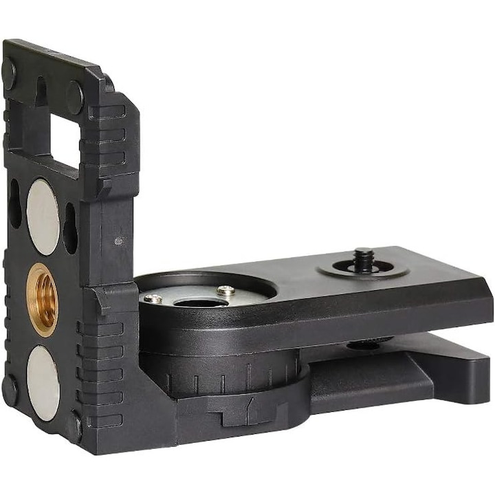 Magnetische L-förmige Halterung Für Laser-nivelliergerät, Bis 180° Verstellbar, Aus Tpr-gummi, Schwarz, Robuste Und Vielseitige Montage