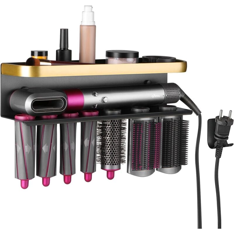 Dyson Airwrap Wandhalterung – Haartrocknerhalterung Ohne Bohren, Selbstklebender Organizer Für Dyson Station, Schwarze Aufbewahrung Für Haaraccessoires, Wandmontage-alternative