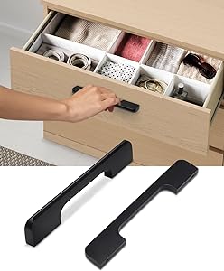 Massiver Schranktürgriff, 10er-pack, Schwarz, 96 Mm Mittenabstand, 116 Mm Länge, Verstärkter Griff Für Kleiderschränke.