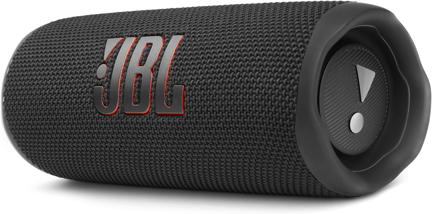 Jbl Flip 6 Tragbarer Bluetooth-lautsprecher, Zwei-wege-audiosystem, Kraftvoller Jbl Pro Sound, Bis Zu 12 Stunden Akkulaufzeit, Schwarzer Kabelloser Lautsprecher Für Den Innen- Und Außenbereich.