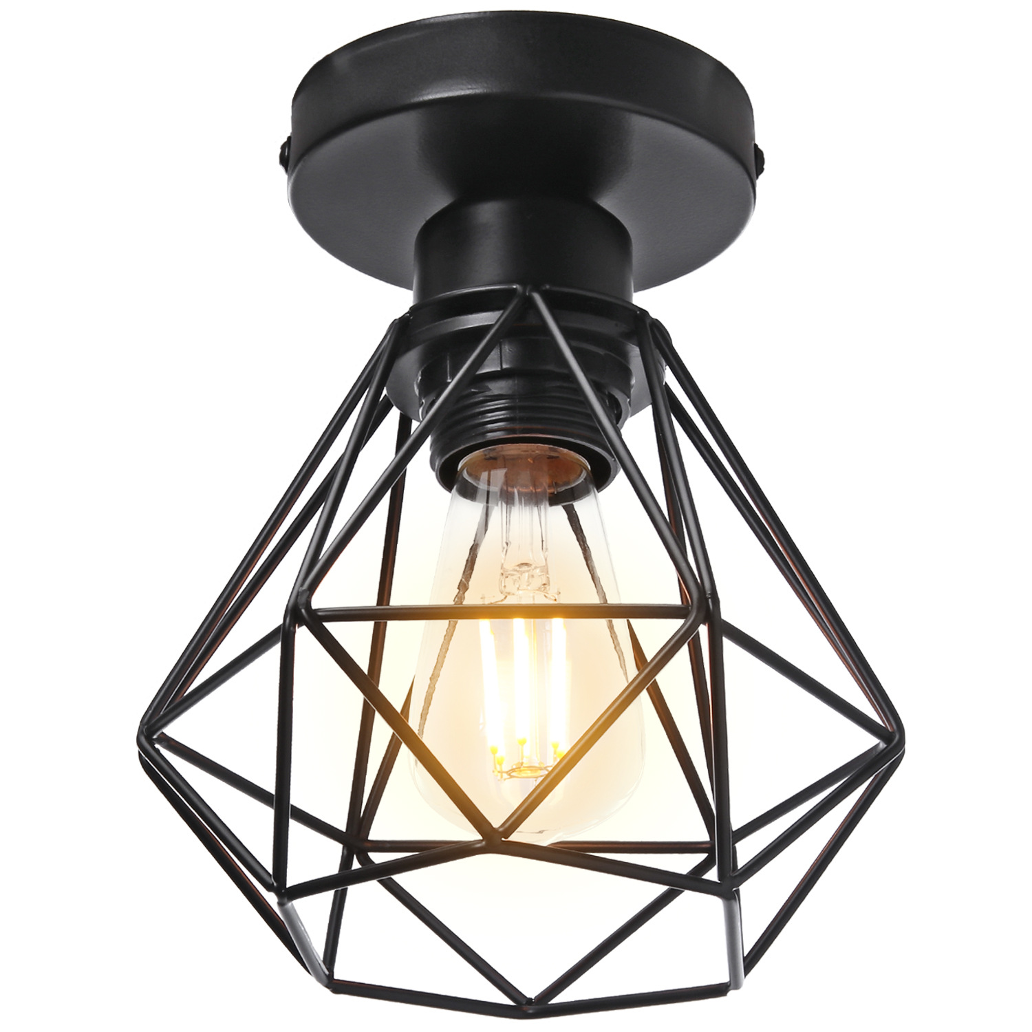 Ip54 Wasserdichte 12-w-led-deckenleuchte, Schwarze Außenleuchte, Leuchtmittel Nicht Enthalten, 1 Stück