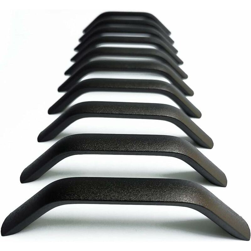 10 Schwarze Türgriffe, 96 Mm, Moderne Schubladengriffe, Schrank- Und Möbelgriffe, Elegante Beschläge, 10er-packung