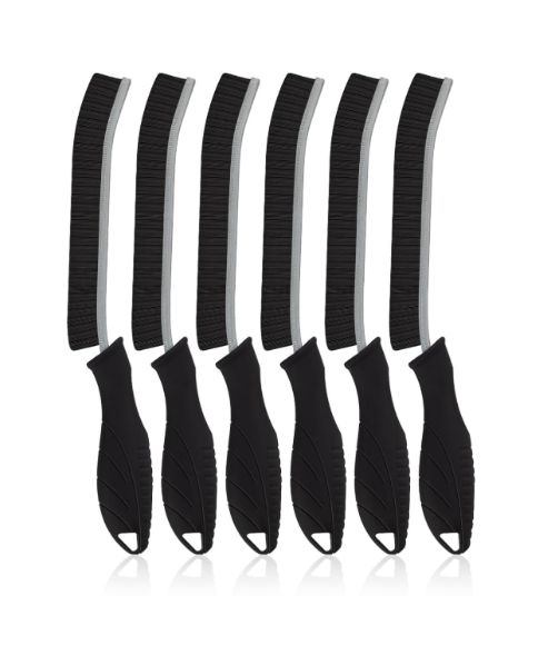 Fugenbürste, Haushaltsbürste, Steife Borsten, Scheuerbürste Für Dusche, Küche, Toilette (6, Schwarz)