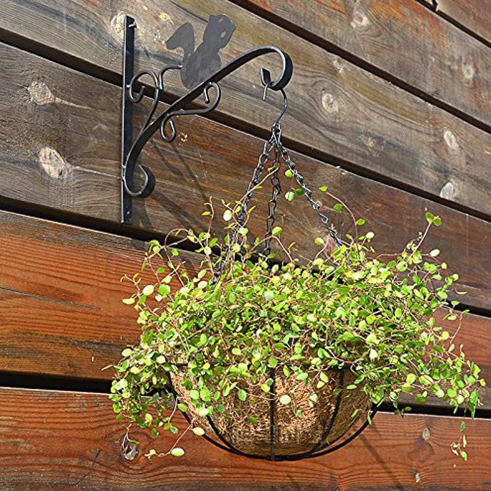 Set Mit 2 Hängehaken Für Pflanzgefäße, Schwarz, Zaunhaken Zum Aufhängen Von Pflanzen, Metallhalterungen Für Töpfe, Dekorative Haken Für Laternen, Garten