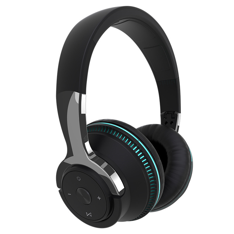 H2 Kabelloses Bluetooth-headset Mit Speicherkartensteckplatz, Kraftvollem Bass-stereo-sound, Mehrfarbiger Led-beleuchtung, Kabelgebundenem Und Kabellosem Pc-headset, Schwarz