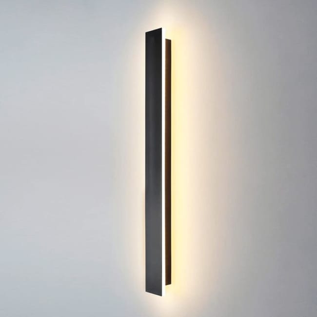 Wasserdichte Schwarze Led-außenwandleuchte, Einzelner 12-w-wandstrahler In Warmweiß (3000 K), Schutzart Ip65, Gehäuse Aus Acryl Und Eisen
