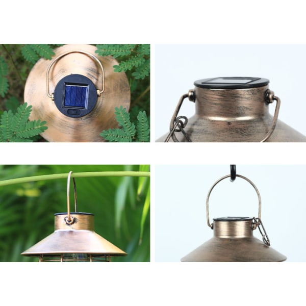 Wasserdichte Solarlaterne Für Garten Und Zuhause, Wasserdichte Led-hängelaterne Für Den Innen- Und Außenbereich, Schwarz F29.