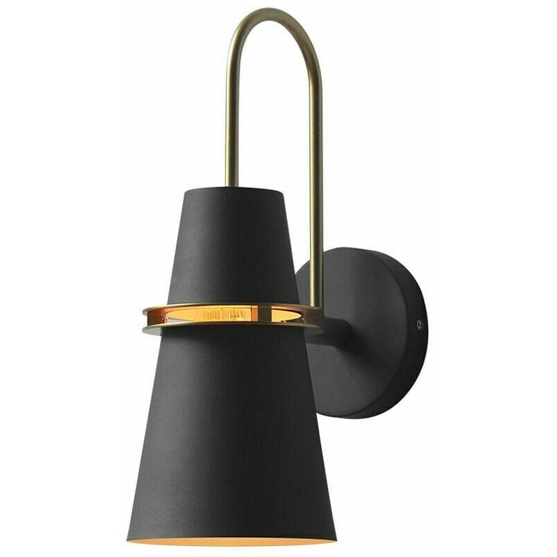 Moderne Wandleuchte Mit Farbenfrohem Horn-design Im Nordischen Stil - Elegante Industrie-metalllampe Mit E27-fassung Für Esszimmer, Flur, Schlafzimmer, Wohnzimmer (schwarz, 14x20x37cm)