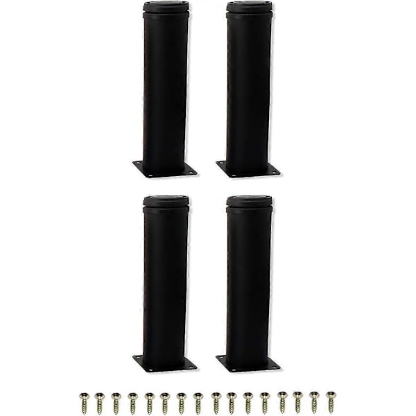 4er-set Verstellbare Möbelfüße Aus Schwarzem Edelstahl, 20 Cm Hoch, Robust, Höhenverstellbar, Zum Anschrauben, Für Sofa, Tisch, Sideboard, 4er-set