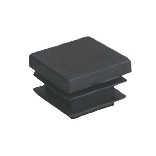 Packung Mit 10 Schwarzen, Quadratischen Kunststoff-endkappen Für Metallrohre – Schutzkappen Für Zäune, Möbel Und Konstruktionen – Typ B, Abschlusskappen