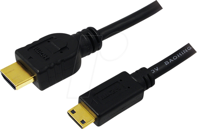 LOGILINK CH0023 - HDMI Mini-C Stk. > HDMI A Stk., 4K@30 Hz, 2,0 m