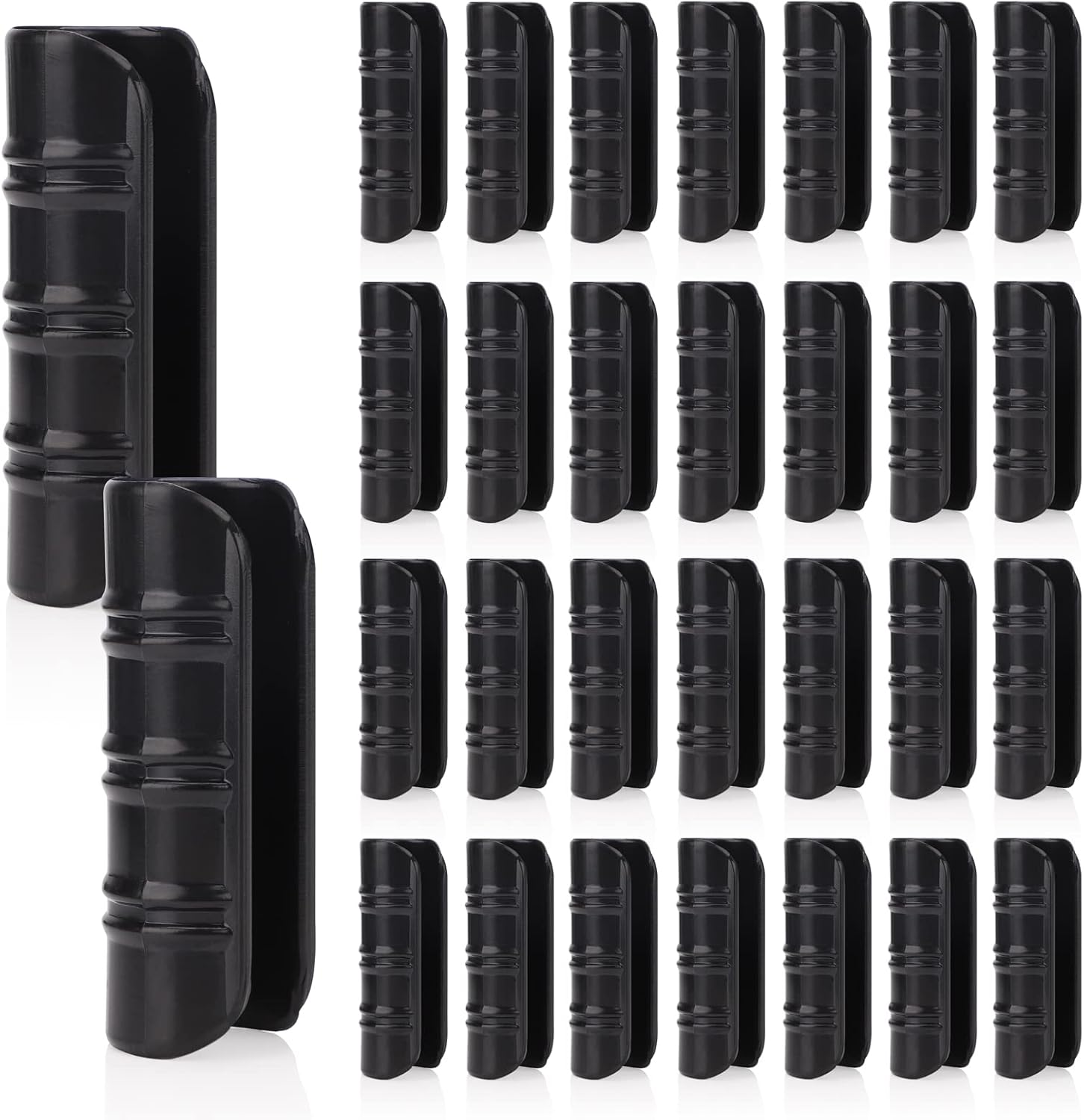 Packung Mit 30 Schwarzen Kunststoff-gewächshausclips, 25 Mm, Zur Befestigung Von Planen Und Schattierungsnetzen, Halteklammern Für Tunnelröhren, Schnellbefestigungsmanschetten.