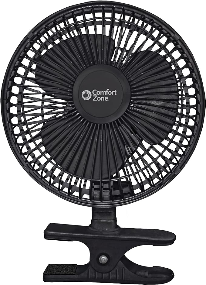 Usb-tischventilator Mit Clip, Schwarz, 12,7 Cm (5 Zoll), 2 Geschwindigkeitsstufen, Kunststoff, Direktanschluss, Clipbefestigung, Leise, Tragbar
