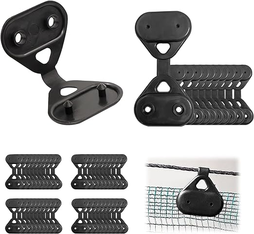 Befestigungsclips Für Schattierungsnetze, Schwarze Sichtschutzclips - Packung Mit 50 Robusten Kunststoffbefestigungen Mit Ösen Für Zaunplanen, Wasserdichte Segeltuchplanen, Windschutznetze.
