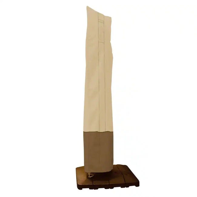 Rechteckige Sonnenschirmhülle 240x57x57 Cm, Taupe, Wasserdicht, Uv-schutz, Schutzhülle Für Gartenmöbel, Aufbewahrungshülle Für Ampelmarkisen, Wetterbeständig.
