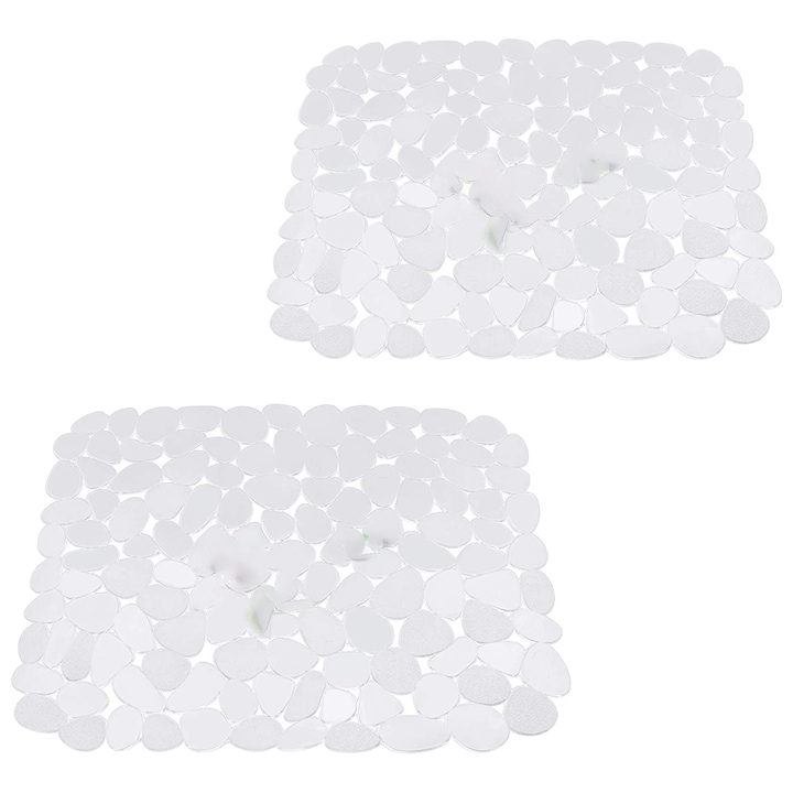 Covoras Protection Chiuveta, Qttvbtna, Pvc, Design Pietricele, 40 X 30 Cm, Transparent