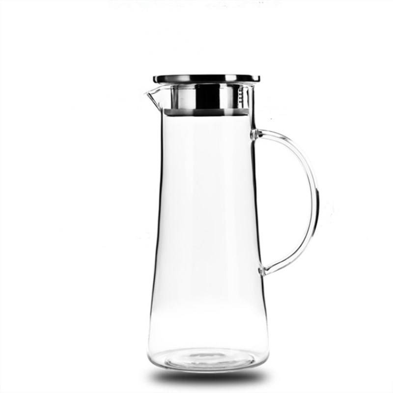 Carafa Pentru Ceai, Qttvbtna, Sticla Borosilicata / Inox, 1.5 L, Transparent