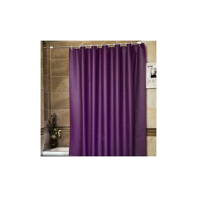 Wasserdichter Duschvorhang Aus Peva (183 X 183 Cm) Für Badewanne Und Badezimmer Mit Metallösen, Lila
