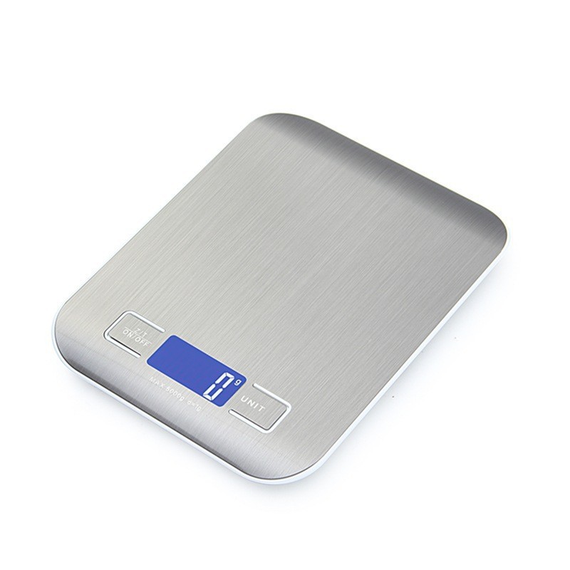 Balance De Cuisine En Acier Inoxydable, Balance Électronique Pour La Cuisson Des Aliments [modèle À Batterie De 5 Kg] Blanche