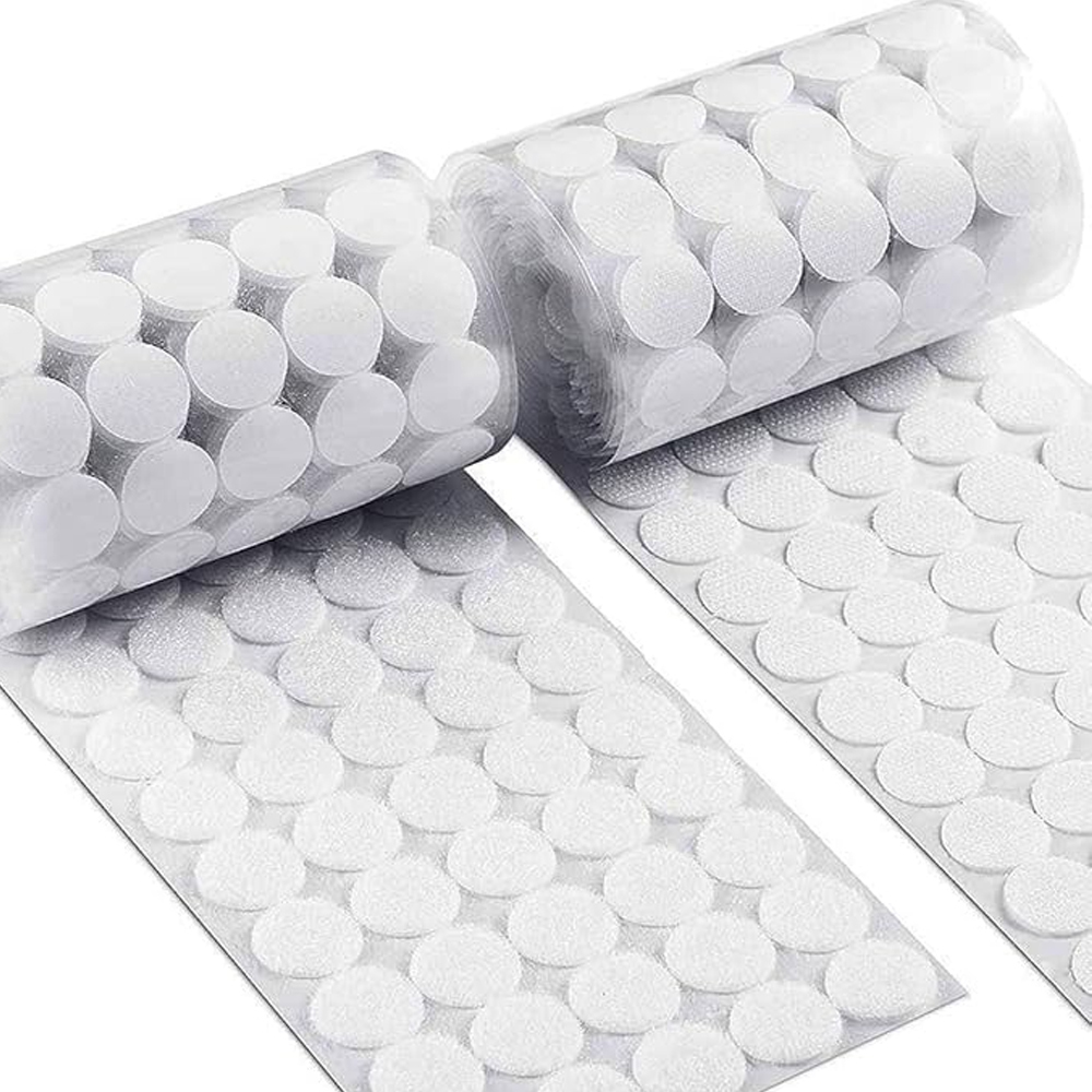 Lot De 500 Paires De Pastilles Auto-adhésives Velcro 10mm (blanc) - Rondelles Adhésives Pour Fixation