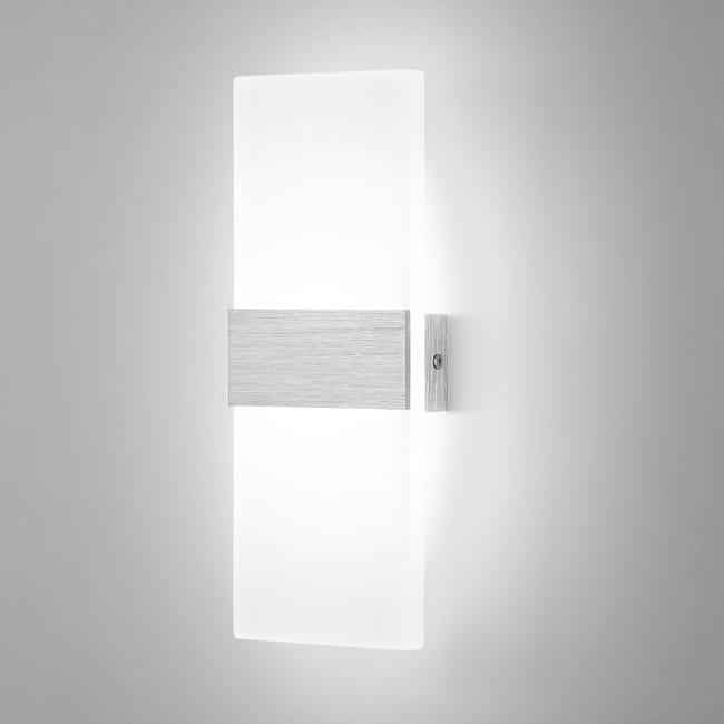 Applique Murale D'Intérieur, Brossé Blanc Applique Murale D'Intérieur,led,acrylique,argent,29 X11 X4,5cm