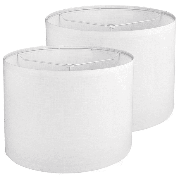 Lot De 2 Abat-jour Cylindriques, Abat-jour Pour Lampe De Table Ou Lampadaire, Abat-jour Blancs, Abat-jour De Remplacement Faciles À Monter