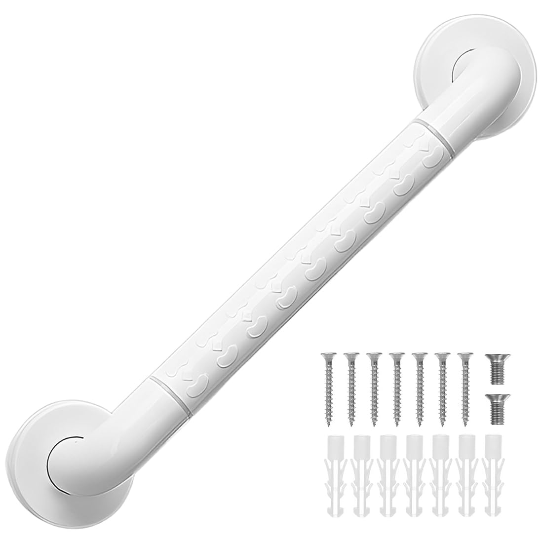 Acier Inoxydable Salle De Bains Grab Bar 40cm Poignée De Douche, Poignée Salle De Bain Pour Personnes Âgées Et Enfants, Blanc