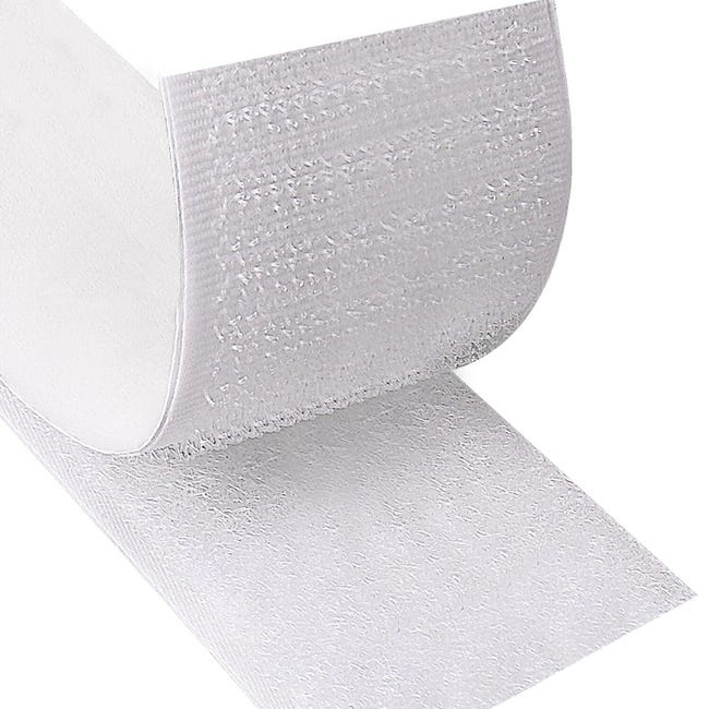Ruban Velcro Auto-adhésif De 5 M, 50 Mm De Large (50 Mm X 5 M, Blanc) (sku Produit : 97124814 Sku Offre : Mkh25.8.19-5)