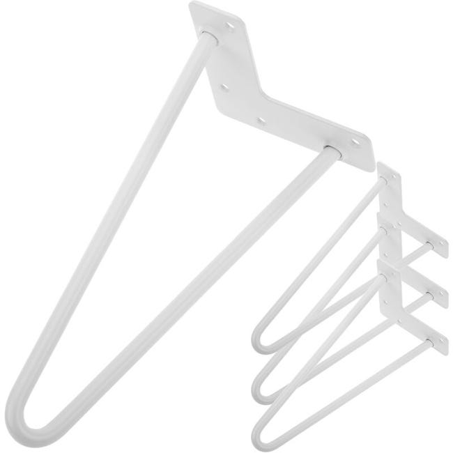 Weiße Metall-schreibtisch- Und Möbelbeine, 2 Streben, Höhe 30 Cm, Set Mit 4 Robusten Stahlbeinen.