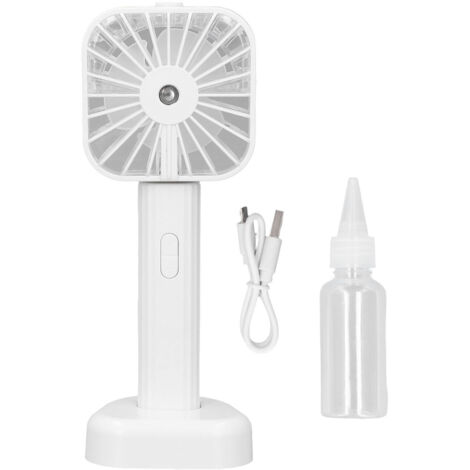 Weißer Tragbarer Sprühventilator, Usb-aufladbar, Batteriebetrieben, Leise, Feiner Nebel, Handliche Sprühpistole Für Reisen Und Den Einsatz Im Freien, Kabellos.