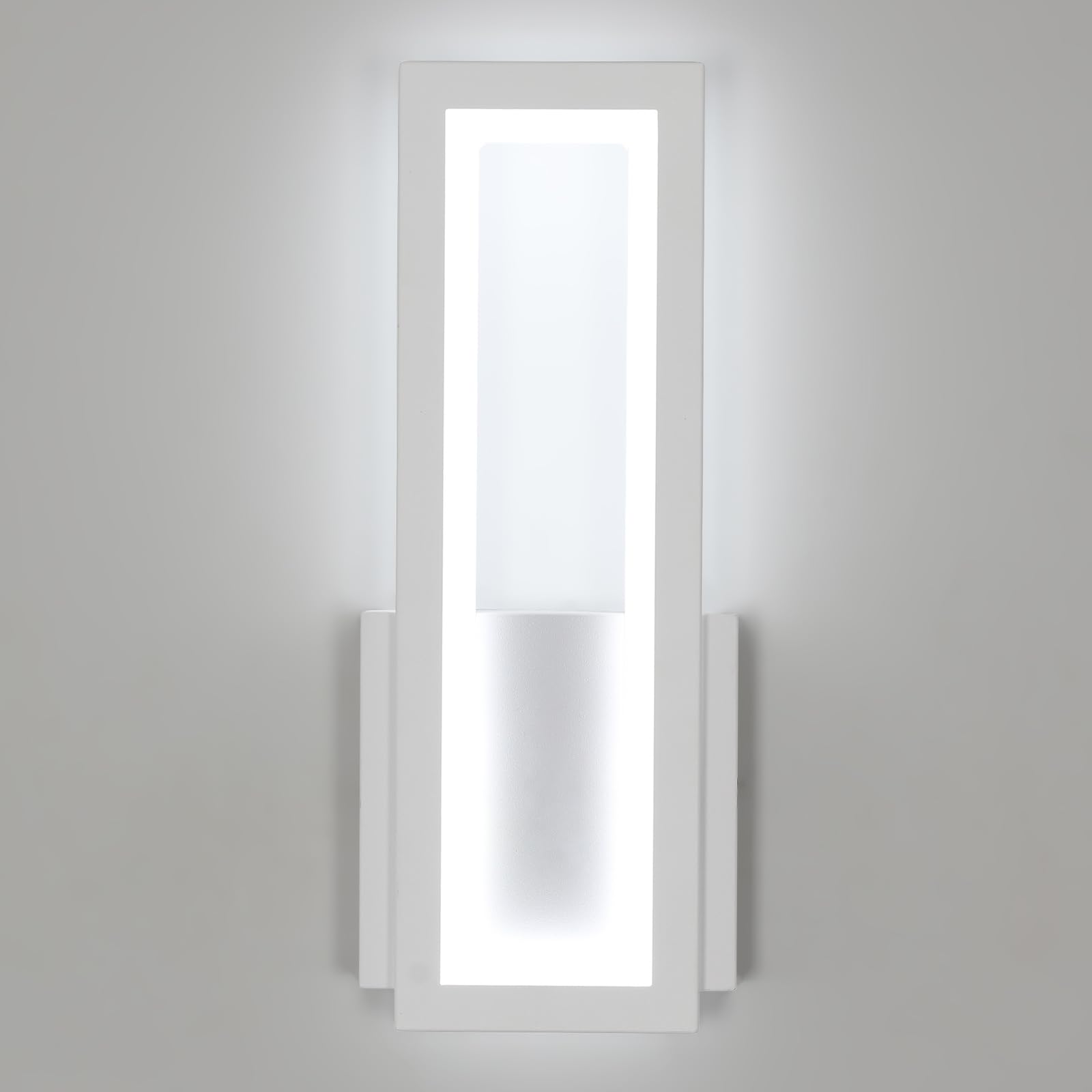16w 1800lm Led-wandleuchte Für Den Innenbereich, Moderne Weiße Acryl-decken-/wandleuchte, 6500k Kaltweißes Licht Für Schlafzimmer, Wohnzimmer, Flur, Treppenhaus, 32 Cm