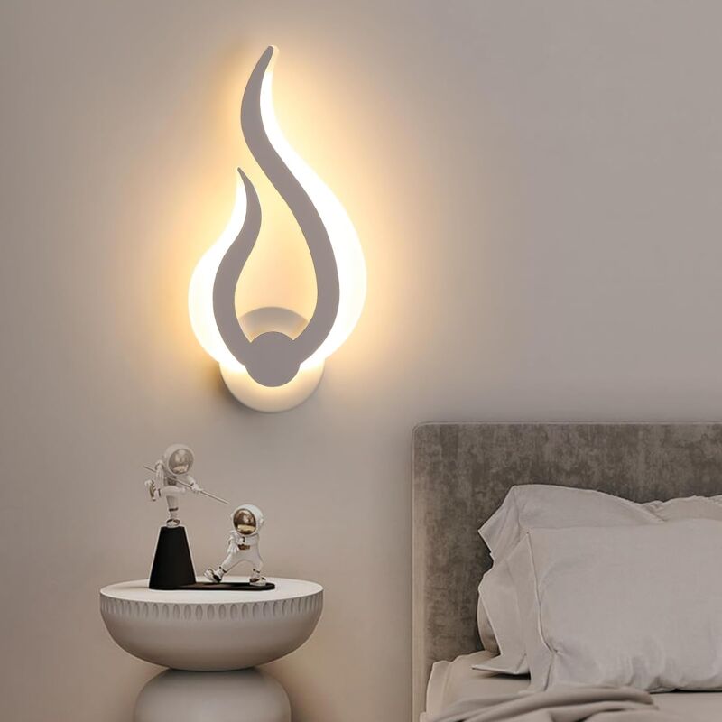 10-w-led-wandleuchte Für Den Innenbereich, Moderner Flammenförmiger Wandstrahler, 3000 K Warmweißes Nachtlicht, Ideal Für Küchen, Treppenhäuser, Schlafzimmer Und Flure