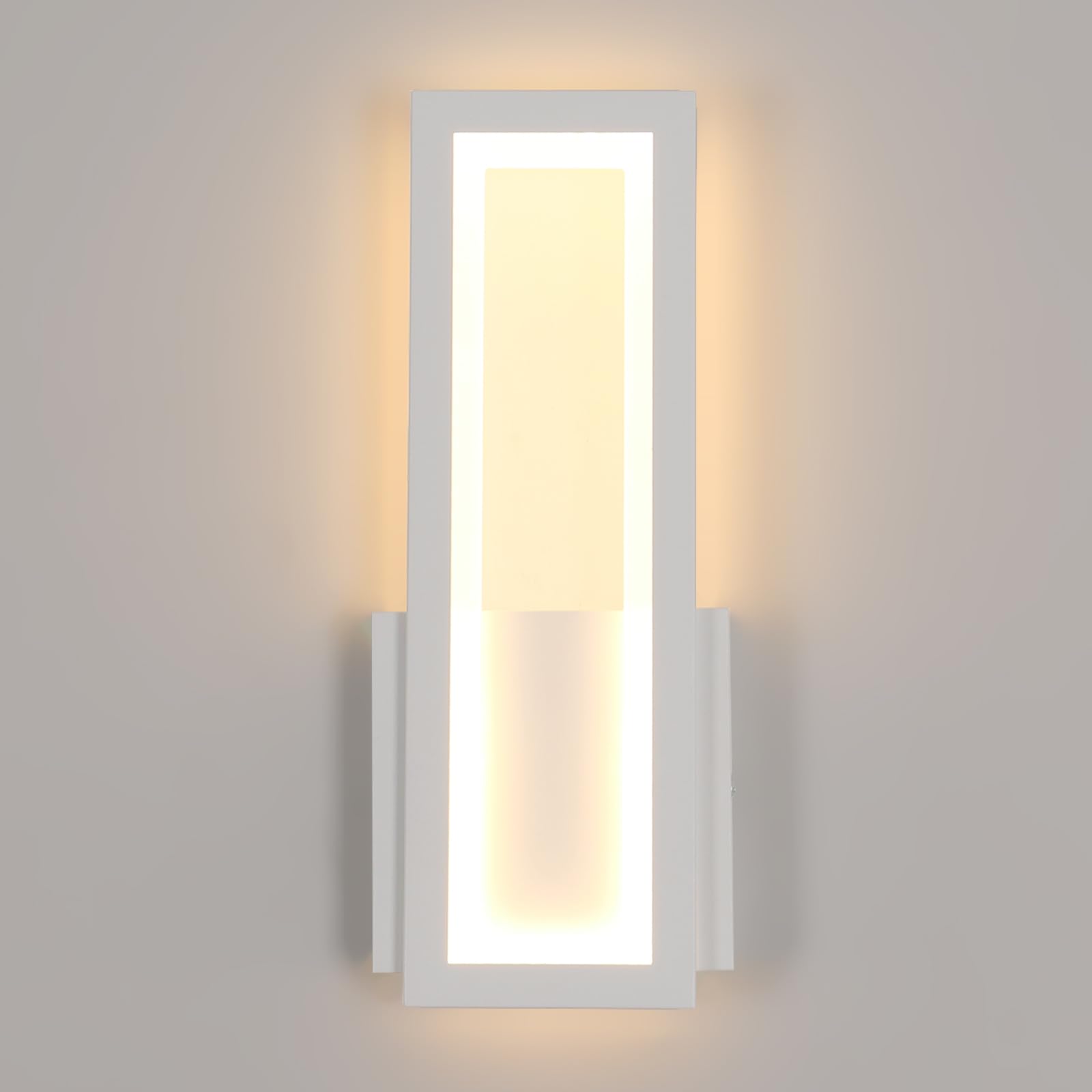 16-w-led-wandleuchte (2000 Lm), Moderne Weiße Acrylleuchte, 3000 K Warmweißes Licht, Ideal Für Schlafzimmer, Wohnzimmer, Flur Und Treppenhaus, 32 Cm