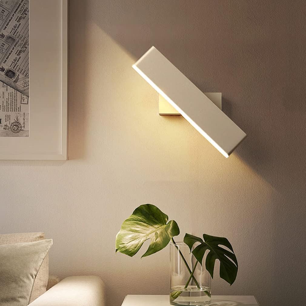 7w Led-wandleuchte, Warmweiß 3000k, 360° Verstellbarer Acryl-spot, Moderne Innenleuchte, Drehbare Wandleuchte, Weiße Ausführung, Schlicht Und Elegant.