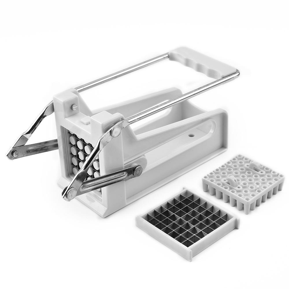 Pommes-frites-schneider Aus Edelstahl Und Kunststoff, Weiß, 23,5 X 10,5 X 10 Cm, Küchenhelfer Für Kartoffeln, Kompakte Größe, Praktisch Und Robust.