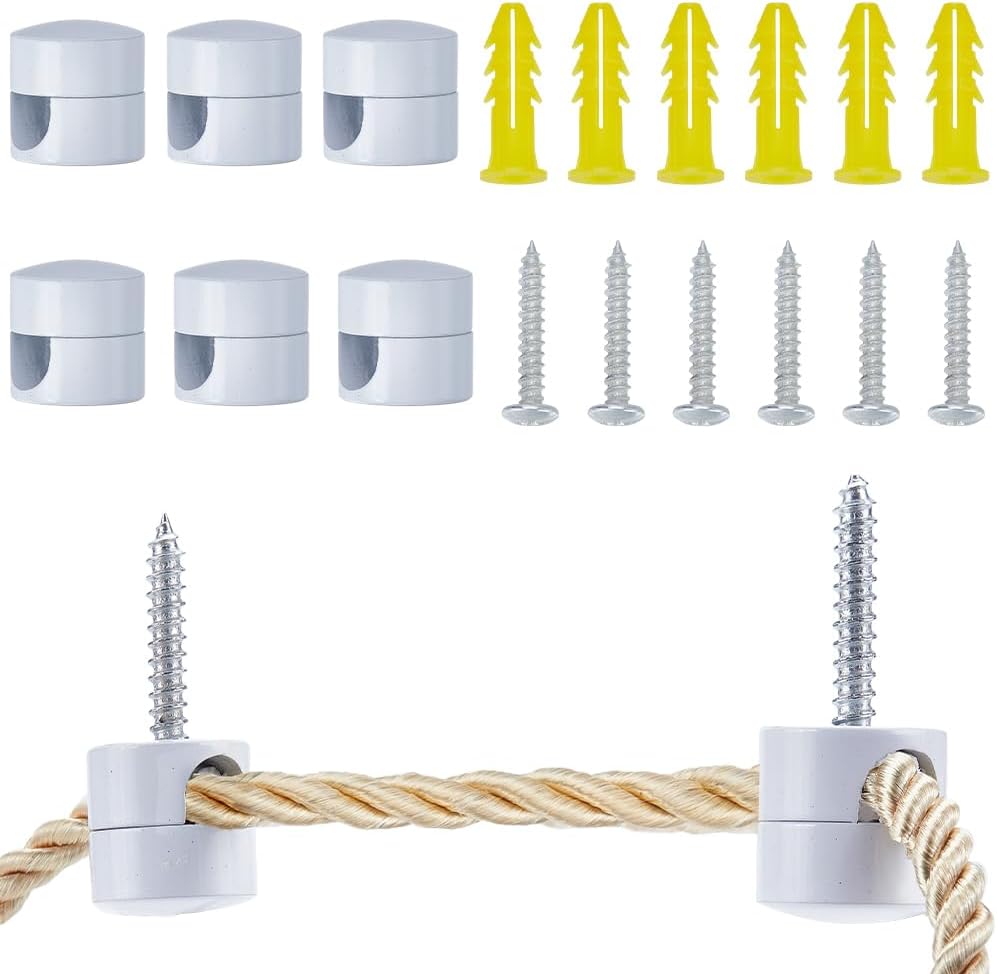 8pcs Crochets Swag Pour Suspension Au Plafond Crochets De Plafond Blancs Pour Lampes Suspendues Crochet Swag Super Load