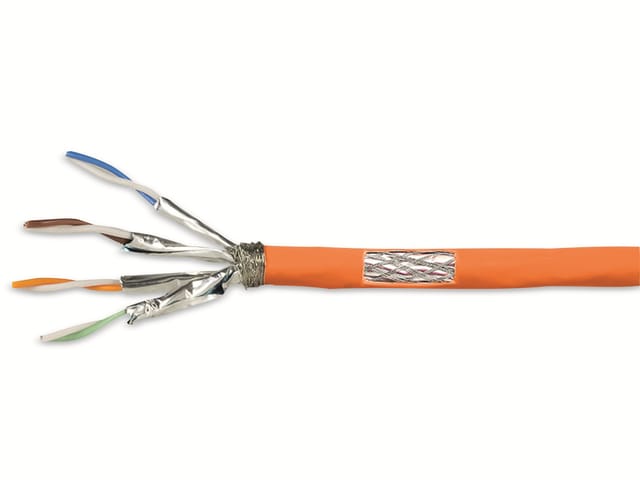 LOGILINK CPV0059 - Cat.7 Verlegekabel S/FTP 1000 MHz, orange, 50 m