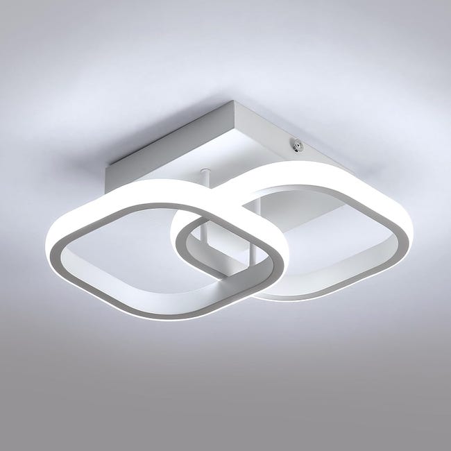 Plafonnier Led Pour Chambre À Coucher, 22 W, 2 550 Lm, Design Moderne En Acrylique, Un Couloir Ou Une Cuisine, Blanc Froid 6 500 K, Diamètre 29 Cm.