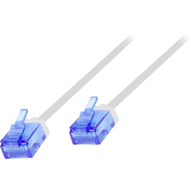 LOGILINK CQ3021U - RJ45-Kabel Cat.6a U/UTP slim 0,5 m weiß
