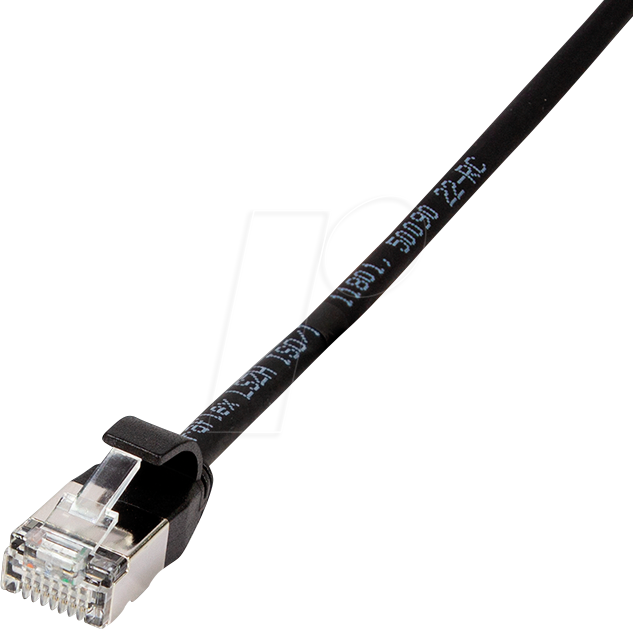 LOGILINK CQ9013S - Patchkabel, Cat.6a, U/FTP, schwarz, 0,3 m