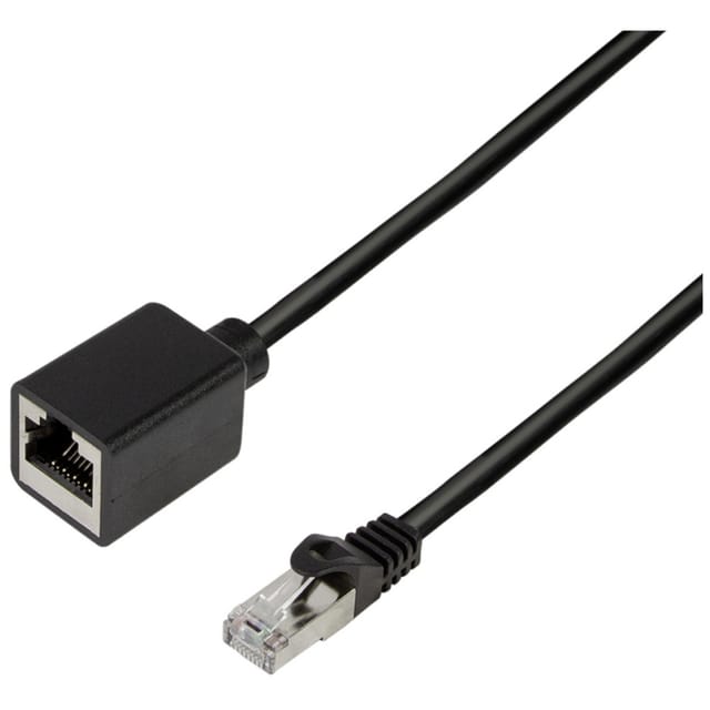 LOGILINK CQX033S - Patchkabelverlängerung, Cat.6A, S/FTP, schwarz, 1 m
