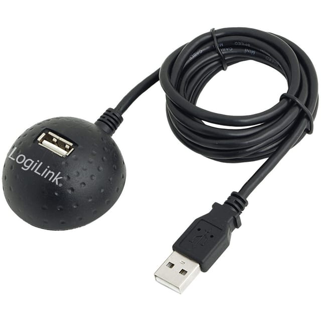 LOGILINK CU0013B - USB 2.0 Kabel, A Stecker auf A Buchse, Docking, 1,5 m