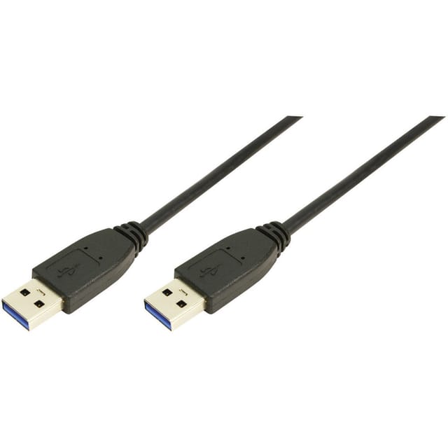 LOGILINK CU0038 - USB 5 Gb/s Kabel, A Stecker auf A Stecker, schwarz. 1 m