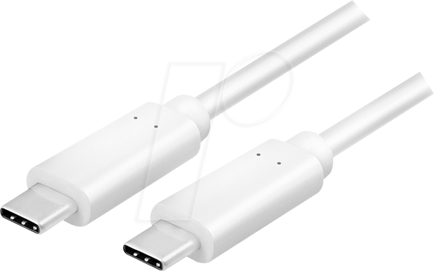 LOGILINK CU0130 - Sync- & Ladekabel, USB-C -> C, weiß, 100 W, 10 Gb/s, 0,5 m