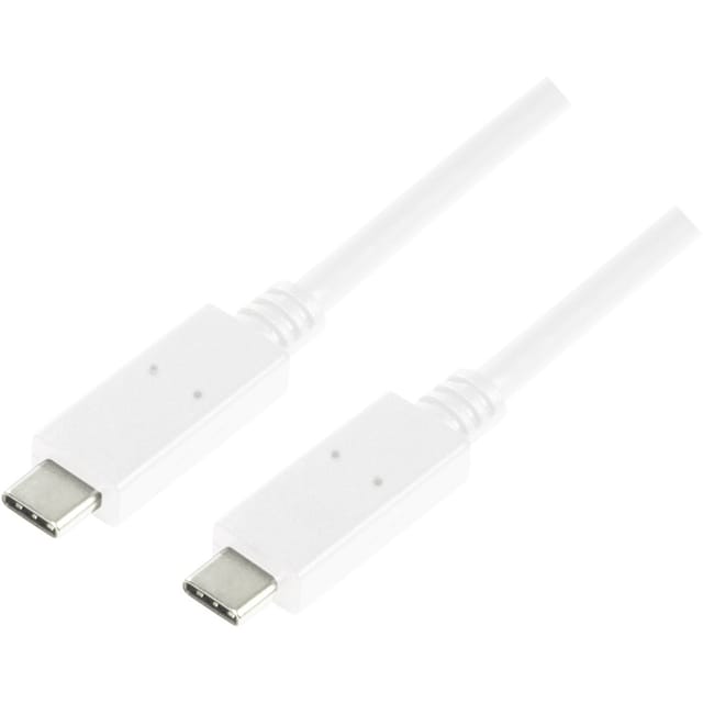 LOGILINK CU0131 - Sync- & Ladekabel, USB-C -> C, weiß, 100 W, 10 Gb/s, 1,0 m