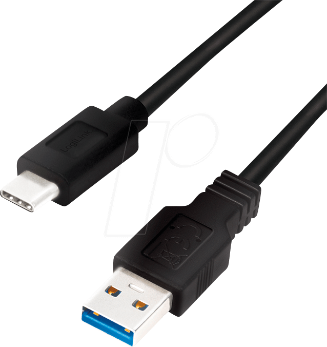 LOGILINK CU0167 - USB-A Stecker auf USB-C Stecker, 0,5m