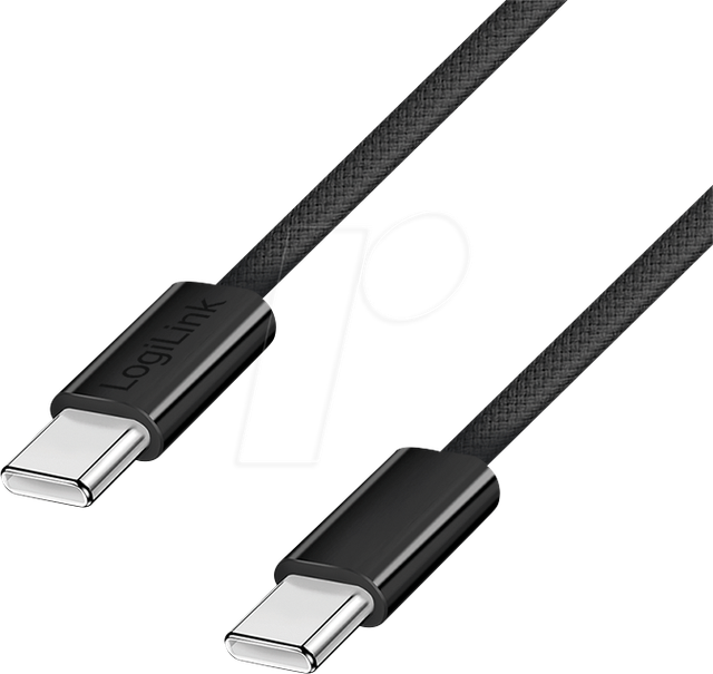 LOGILINK CU0232 - Sync- & Ladekabel, USB-C -> C, 1,5 m, schwarz