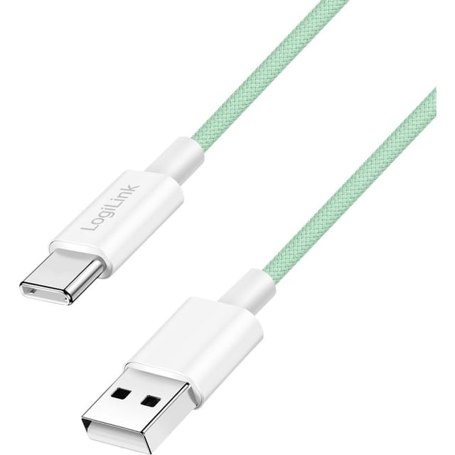 LOGILINK CU0328 - Sync- & Ladekabel, USB-C -> A, 60 W, grün, 1,5 m