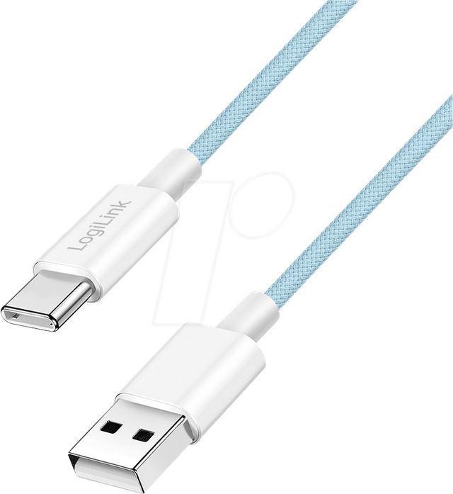 LOGILINK CU0329 - Sync- & Ladekabel, USB-C -> A, 60 W, blau, 0,5 m