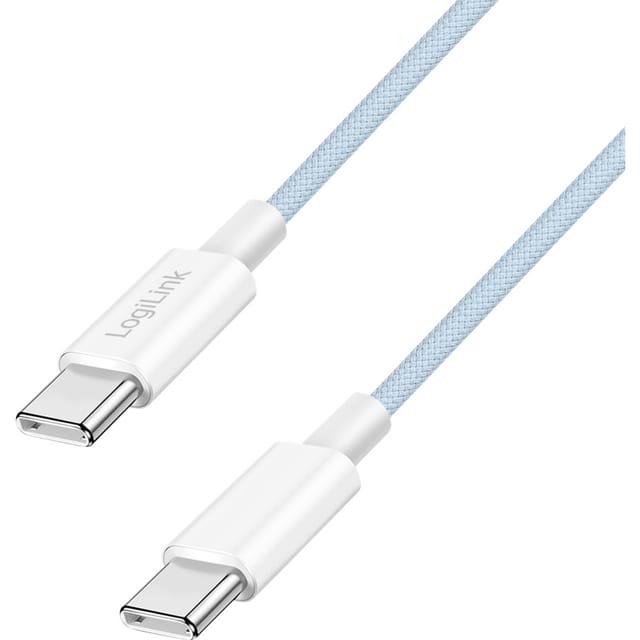 LOGILINK CU0349 - Sync- & Ladekabel, USB-C -> C, 60 W, blau, 0,5 m
